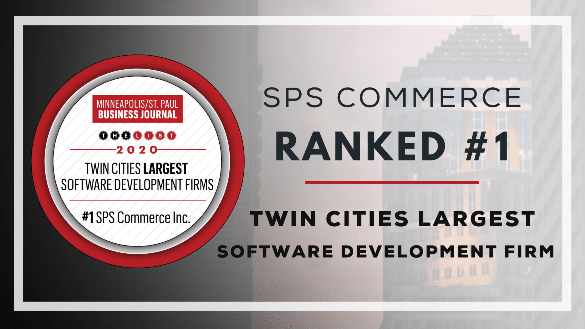 SPS在雙城科技公司中排名第一，軟件公司雇傭了20%的本地科技員工